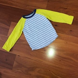 Yellow & Grey boys Mini Boden Long-Sleeve Tee ✨